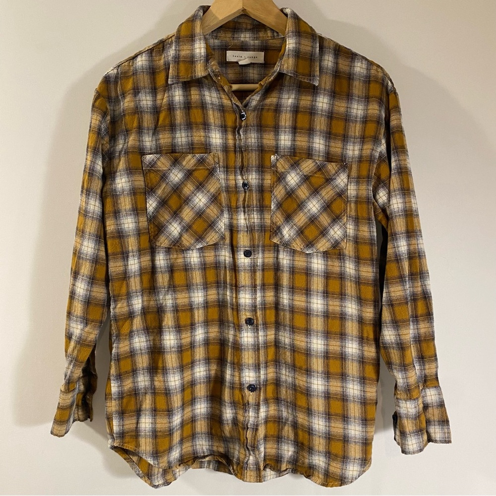 Basin and Range Plaid Flannel Shirt Women's Size XS